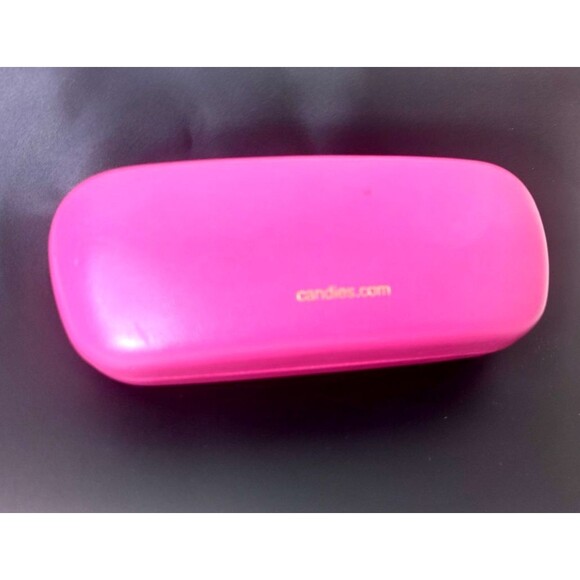 Candie's Hot Pink Clamshell Eyeglasses Sunglass Case w Gold Logo EMPTY Women VGC - Picture 4 of 5